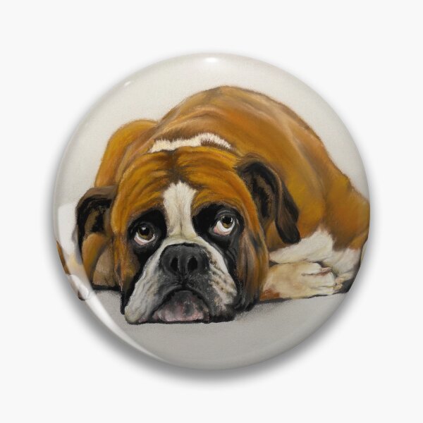 Item preview, "Stink Eye" Boxer in Pastels designed and sold by Marla Kurzec.