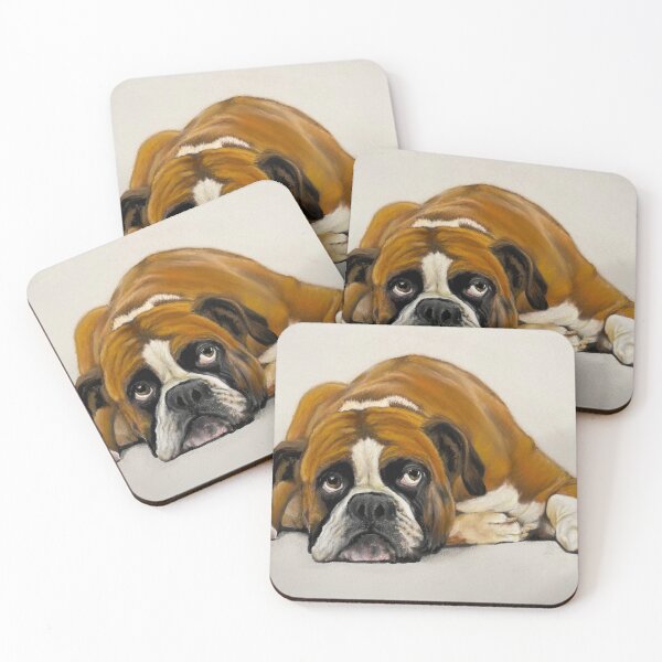 Item preview, "Stink Eye" Boxer in Pastels designed and sold by Marla Kurzec.