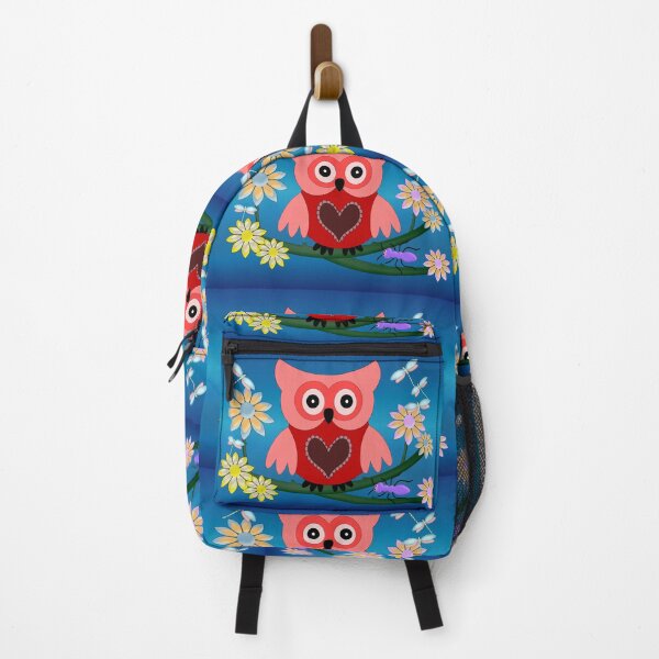 Item preview, Cute Owl with Dragonflies, fantasy art designed and sold by LoneAngel.