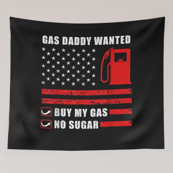 Item preview, Gas Daddy Wanted Gas Price Funny Active USA Flag Vintage designed and sold by RahmaniArt.
