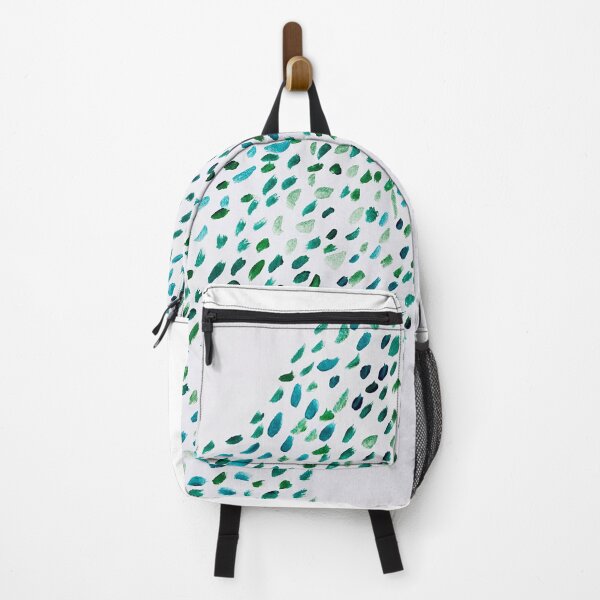 Item preview, Blue and Green Abstract Speckles Wave designed and sold by lineandspeckle.