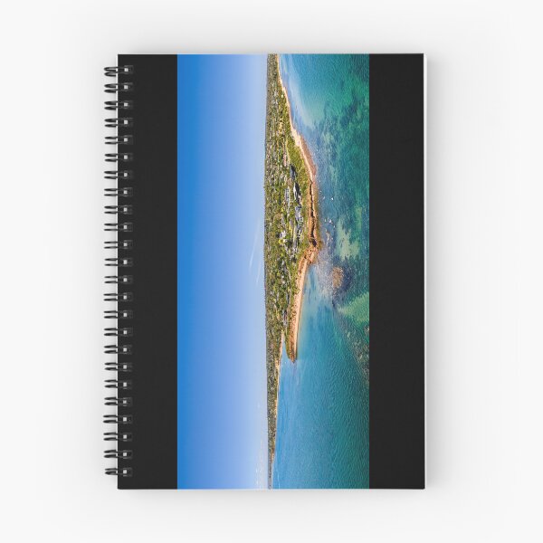 Item preview, Aerial shot of Daveys Bay Pelican Point, Mount Eliza coastal seascape with turquoise sea and clear blue sky aerial panoramic designed and sold by James-Cole.