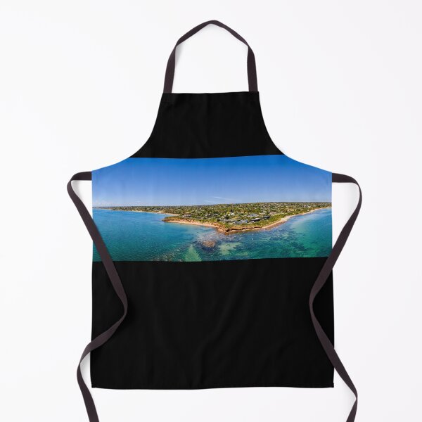 Item preview, Aerial shot of Daveys Bay Pelican Point, Mount Eliza coastal seascape with turquoise sea and clear blue sky aerial panoramic designed and sold by James-Cole.