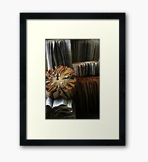 Ancient Library #1 Book Flowers Framed Print