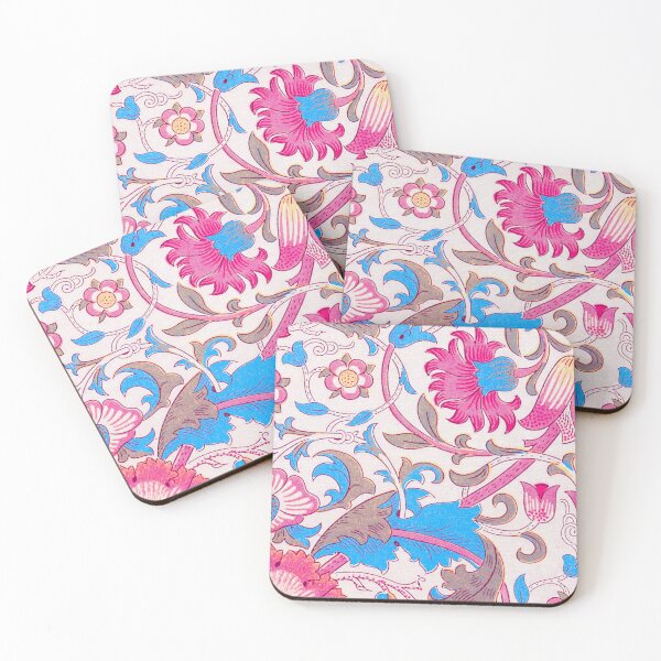 Item preview, Bright Fuchsia Blue Floral Lodden Pattern designed and sold by fowons.