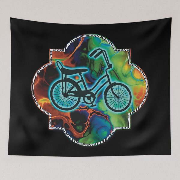 Item preview, Oldschool Psychedelic Banana Seat Bicycle Unique Gift for Bike Lover designed and sold by BadassBazaar.