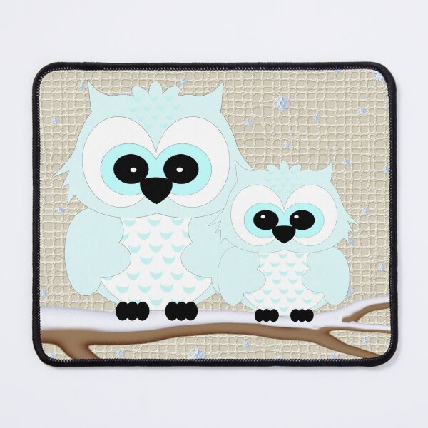 Item preview, Cute Winter Owls, fantasy art designed and sold by LoneAngel.