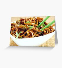 Stir Fried Udon Noodles Greeting Card