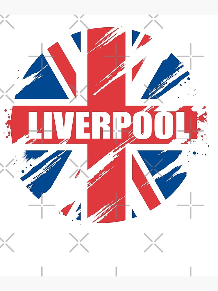 Póster «LIVERPOOL Round Union Jack, recuerdo apenado de LIVERPOOL» de
