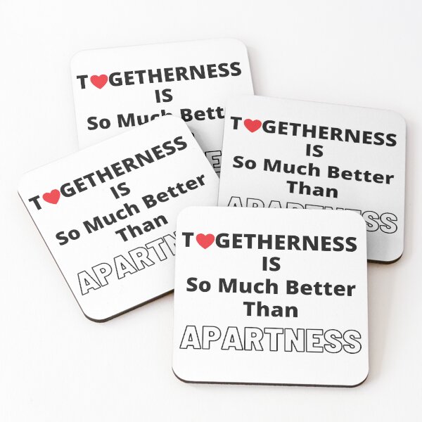 Item preview, Funny Heart Togetherness Is So Much Better Than Apartness Black Hollow Letters designed and sold by podguy.