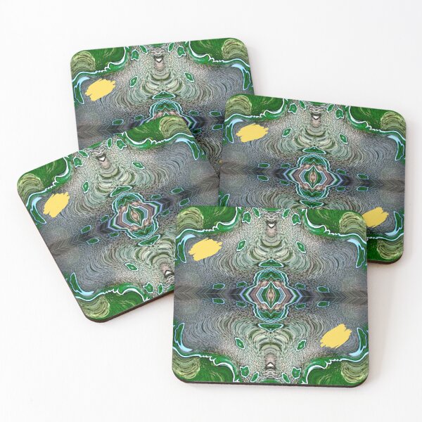 Item preview, Abstract Graphic Block | Repeating Colorful Pattern | "Green Fantasy" designed and sold by The Bubble 1307.