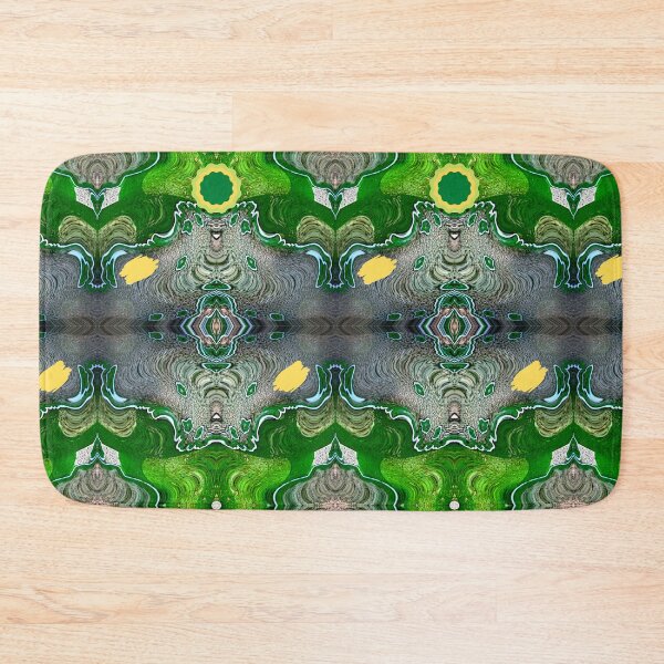 Item preview, Abstract Graphic Block | Repeating Colorful Pattern | "Green Fantasy" designed and sold by The Bubble 1307.