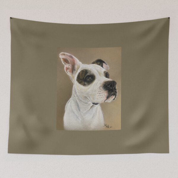 Item preview, "Chance" pastel painting of a Boxer mix designed and sold by Marla Kurzec.
