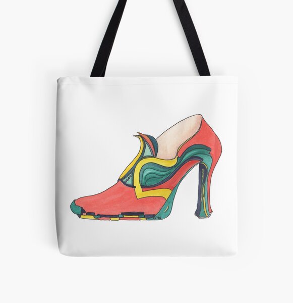 Red Shoes All Over Print Tote Bag