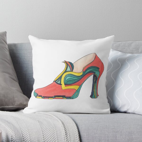 Red Shoes Throw Pillow