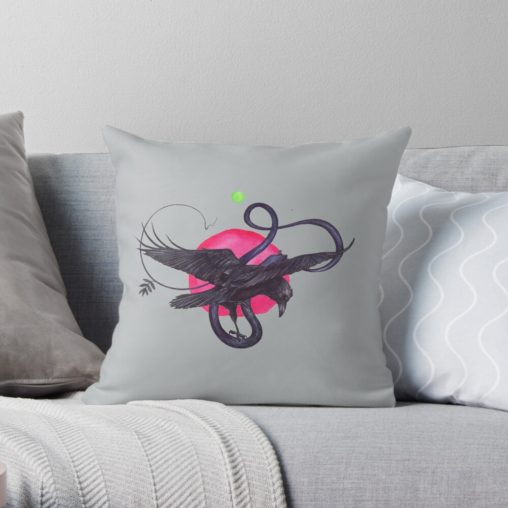 Coussin « Le Corbeau»