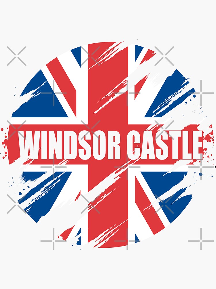 "WINDSOR CASTLE Round Union Jack, WINDSOR CASTLE Distressed Souvenir