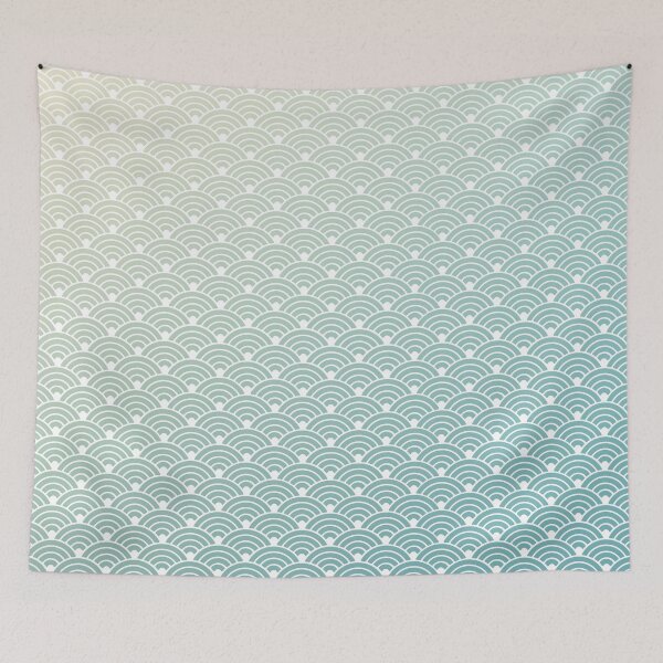 Item preview, Seigaiha Pattern in Yellow Turquoise Gradient designed and sold by Takeda-art.