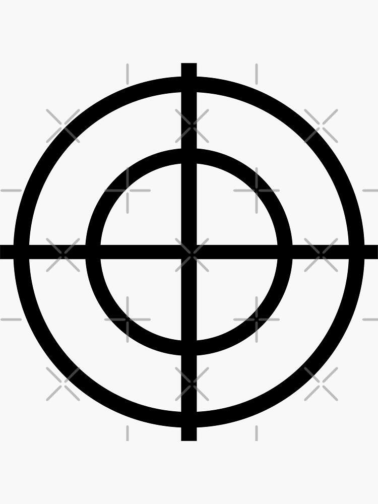 Punto de mira del objetivo y símbolo de la mira rifle de