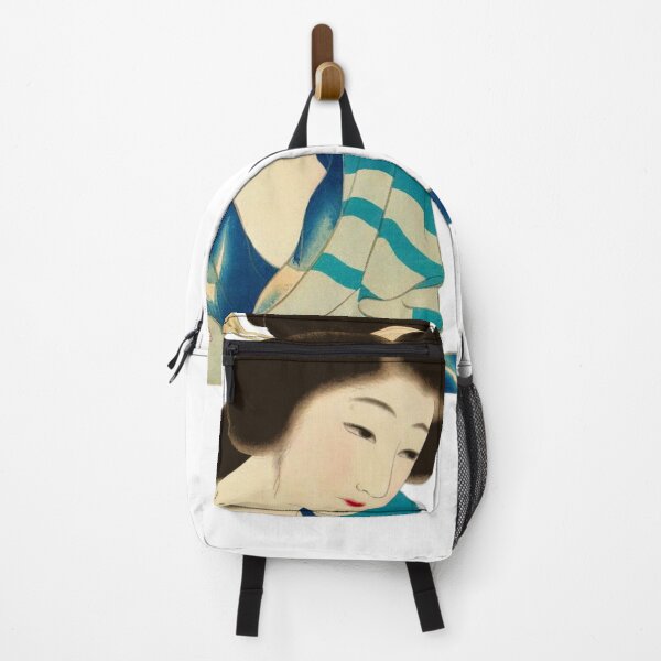 Item preview, Ukiyoe Woman in Blue and Green 浮世絵 designed and sold by amuseXpress.