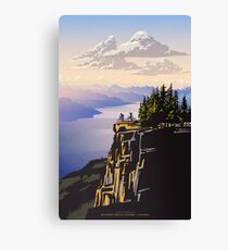 Lienzo Cartel de viaje retro hermosa Columbia Británica