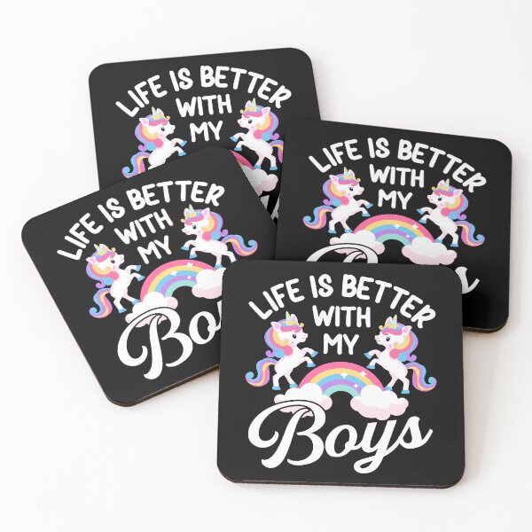 Item preview, Life Is Better With My Boys Funny Unicorn Mom T-shirt designed and sold by KGN  CREATIVITY.