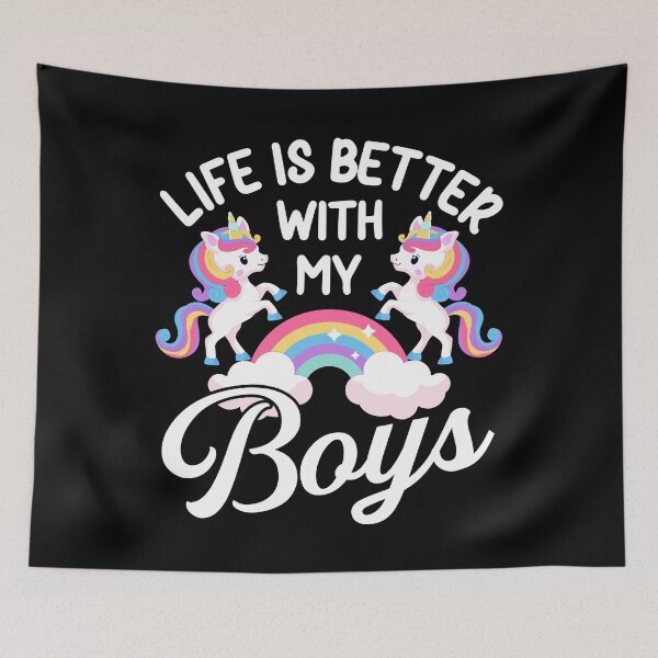 Item preview, Life Is Better With My Boys Funny Unicorn Mom T-shirt designed and sold by KGN  CREATIVITY.