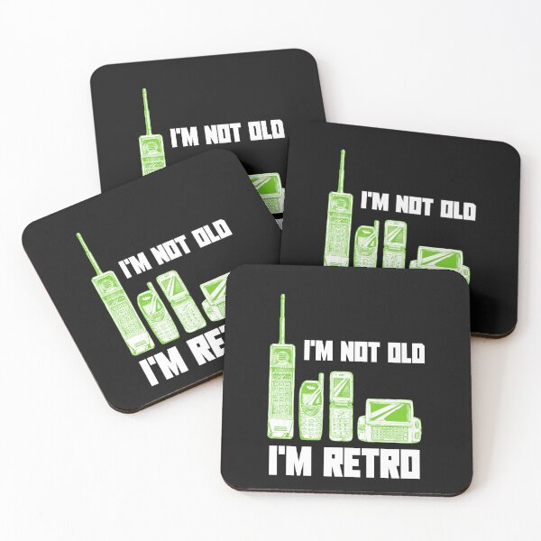 Item preview, Funny Design for Anyone with an old Cellphone - I'm not old, I'm retro designed and sold by hardscuffle.