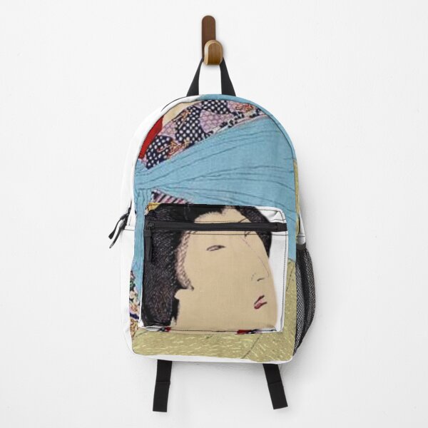 Item preview, Ukiyoe Woman Yellow Blue Purple 浮世絵 designed and sold by amuseXpress.