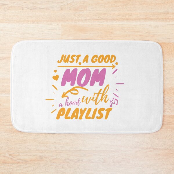 Item preview, Mom T-Shirts, Funny Mothers Day Gifts, Motherhood Tshirt, Mama Shirt, Hood Mom, Just a Good Mom With a Hood Playlist, Fun Cool Womens Outfit designed and sold by serenity sahara.