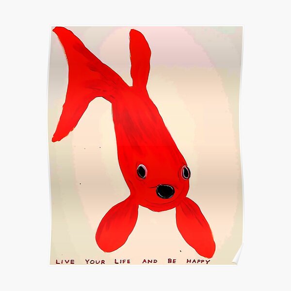 Fish Shrigley Live Your Life Happy Poster