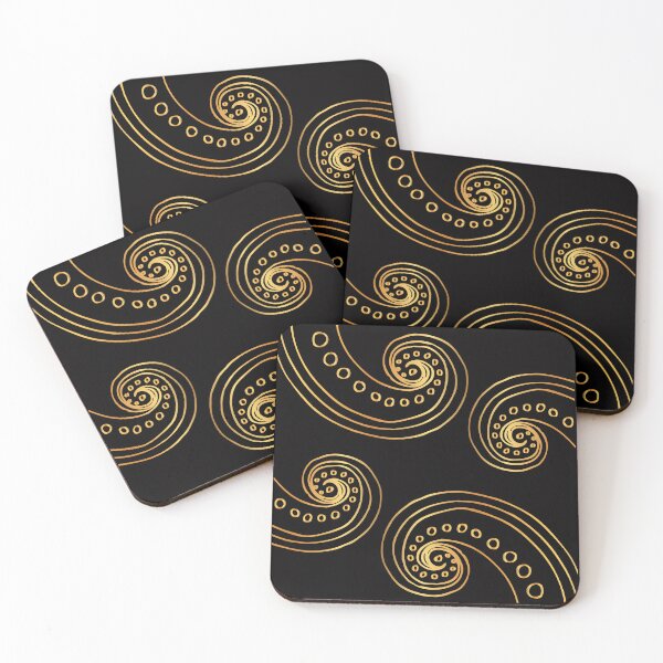 Item preview, Art Nouveau Geometric Black and Gold designed and sold by SloganExpress.
