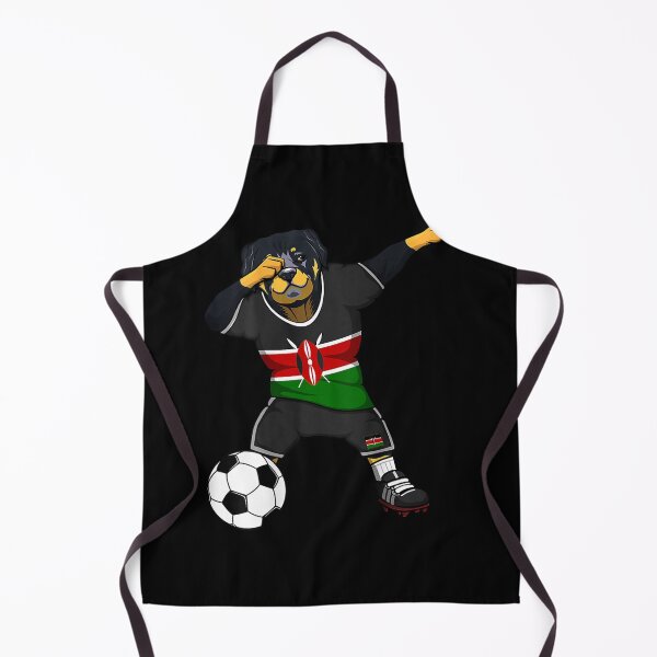 Item preview, Dabbing Rottweiler Kenya Soccer Fans Sticker designed and sold by ethenfran6.