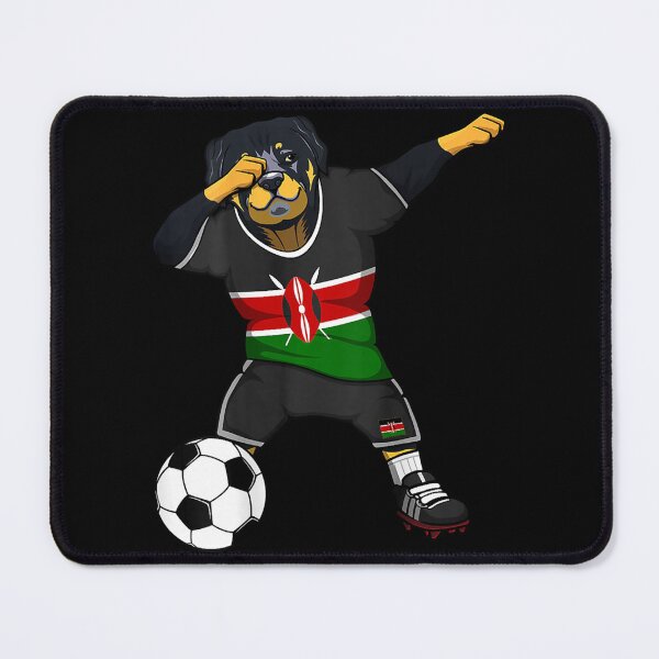 Item preview, Dabbing Rottweiler Kenya Soccer Fans Sticker designed and sold by ethenfran6.