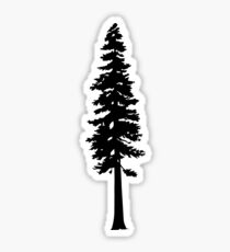 Redwood Tree Silhouette Sticker