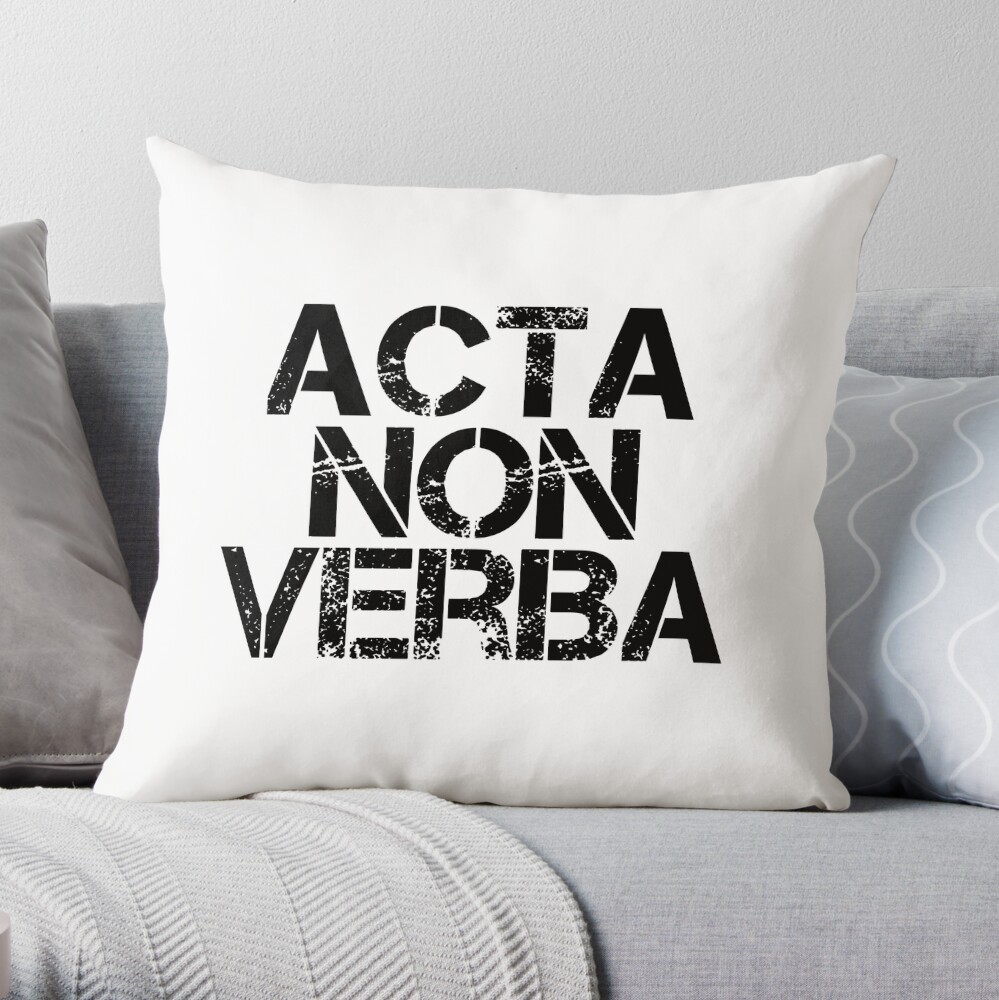 acta non verba latin phrases Art Board Print for Sale by ArtBySymone