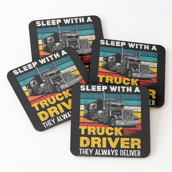 Item preview, Sleep With A Truck Driver Retro Vintage Trucker Big Rig Truck Driver Wife Gift designed and sold by retrodesigner14.