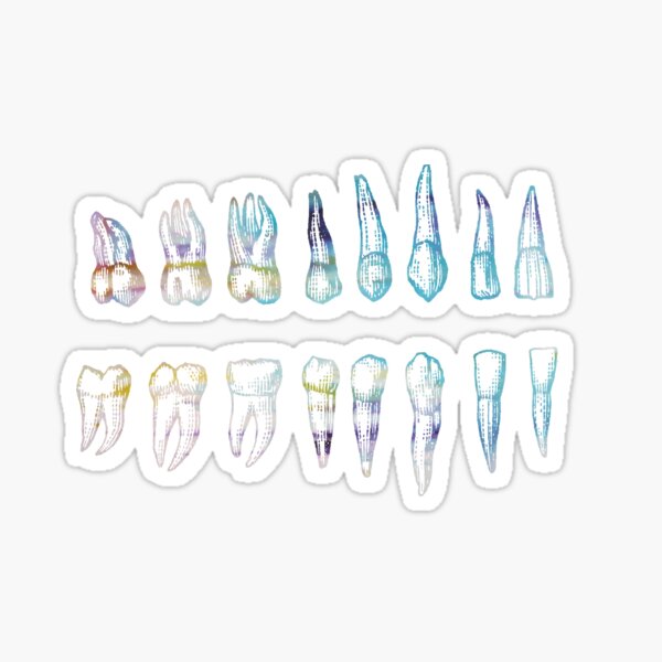 Teeth Blue Sticker