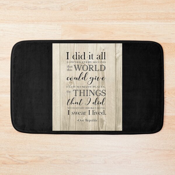 Item preview, I Swear I Lived - I Lived Song Lyrics Poster - I Did It All I Owned Every Second That This World Could Give designed and sold by HerBertTeee.