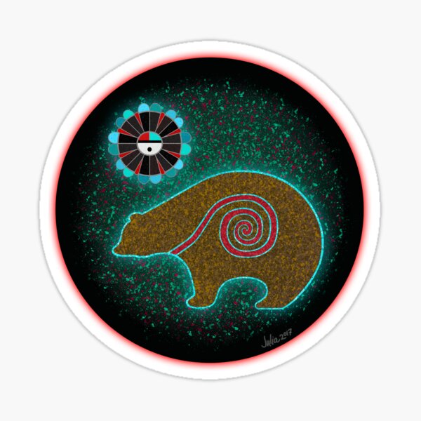 Zuni Life Force Bear Sticker