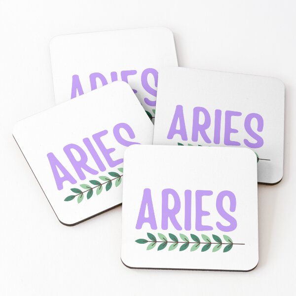 Item preview, Aries Zodiac Sign with Leaves designed and sold by Hellofriendco.