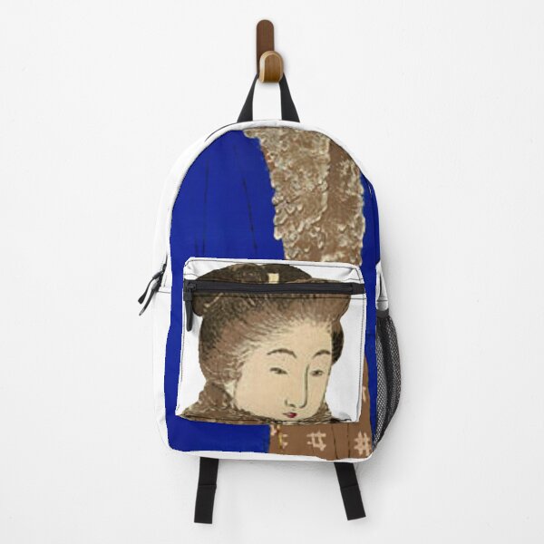 Item preview, Ukiyoe Woman Blue Dress 浮世絵 designed and sold by amuseXpress.