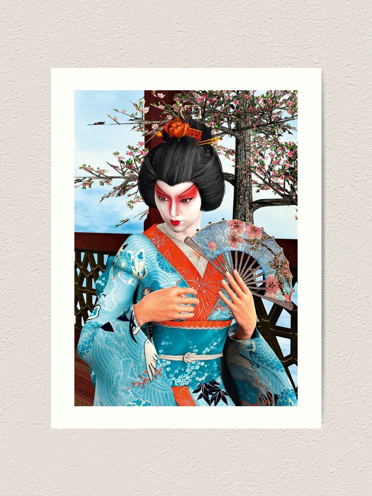 Geisha Art Print By Vac1 Redbubble