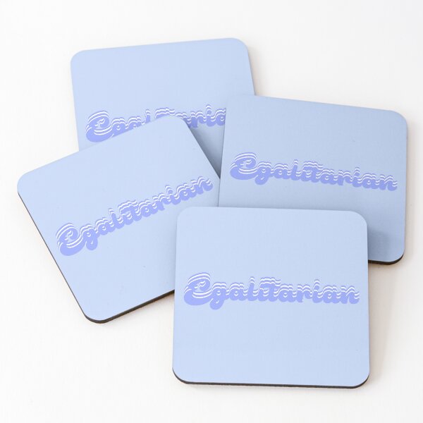 Item preview, Layered White and Periwinkle Egalitarian in Script designed and sold by AshTreeCrtvCo.