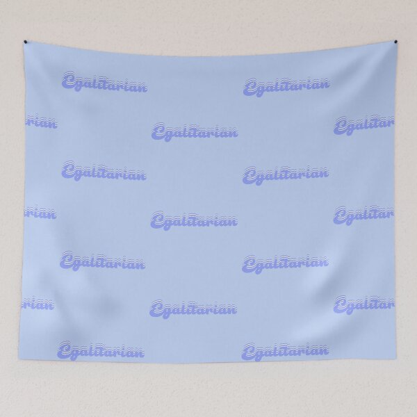Item preview, Layered White and Periwinkle Egalitarian in Script designed and sold by AshTreeCrtvCo.