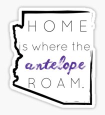 Home is where the antelope roam. GCU Sticker