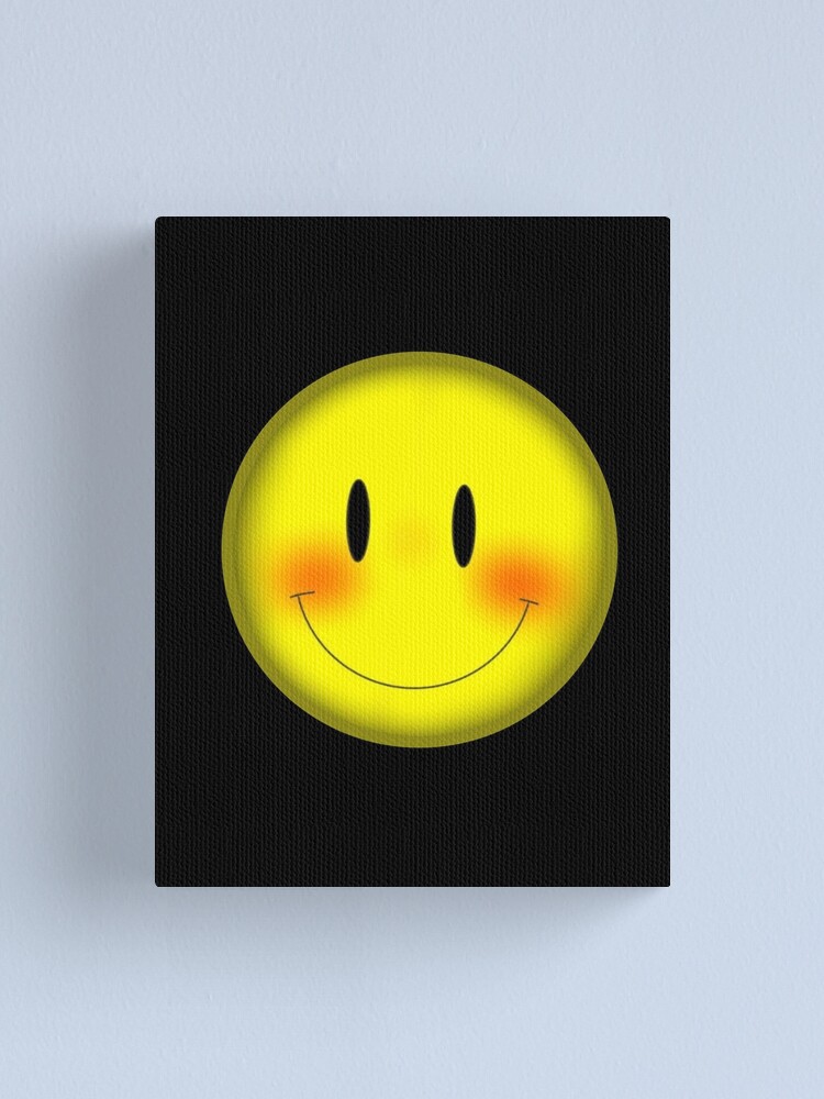 Lienzo con la obra Emoji carita feliz de JessFranco Redbubble