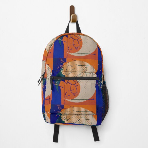 Item preview, Circles composition blue orange pink abstract  designed and sold by SpArtk.