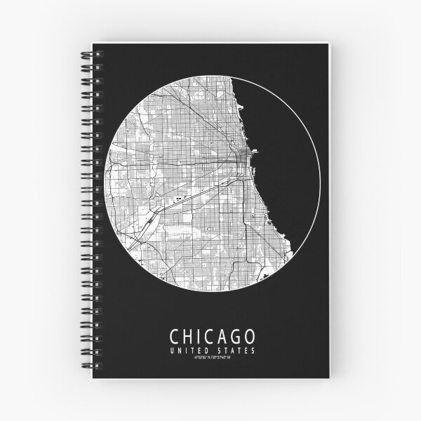Item preview, Chicago City Map of Illinois, USA - Full Moon designed and sold by deMAP.