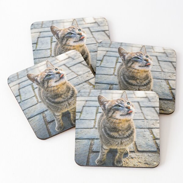 Item preview, Cute wild  tabby cat with a green eyes  designed and sold by anisbbmbrush.